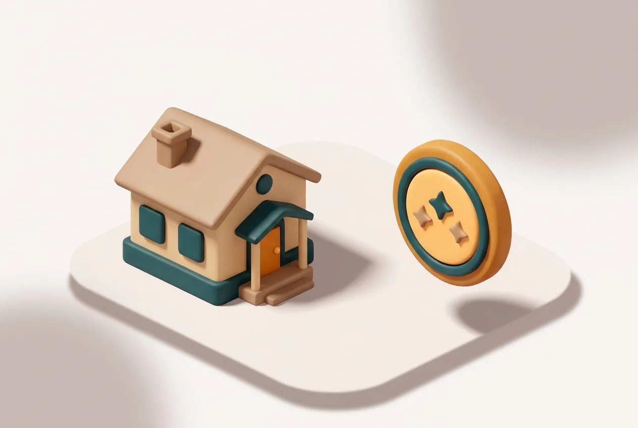 Haus mit Qualitäts-Siegel als Symbol für die VHV Wohngebäudeversicherung